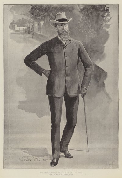 De kroonprins van Duitsland in San Remo door Amedee Forestier